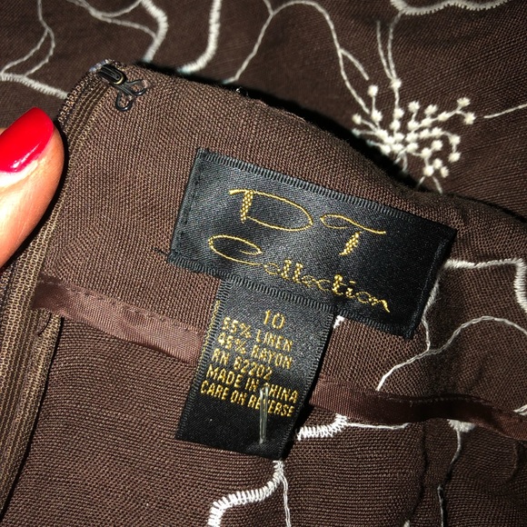 Brown Linen Skirt VERY GOOD CONDITION - Picture 2 of 4